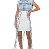 Front View Houdini Netted Denim Vest