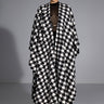 Front View Houndstooth Aureta Poncho