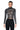 Side View Houndstooth Glamour Mock Neck Long Sleeve Mesh Top