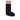 The HUNTER BRANDED KNITTED CUFF BOOT SOCK is a single black knee-high sock featuring a cuff at the top adorned with white, red, and black stripes. The cuff prominently displays "HUNTER" in bold red letters on a white background.