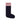 The HUNTER BRANDED KNITTED CUFF BOOT SOCK is a single black knee-high sock featuring a cuff at the top adorned with white, red, and black stripes. The cuff prominently displays "HUNTER" in bold red letters on a white background.