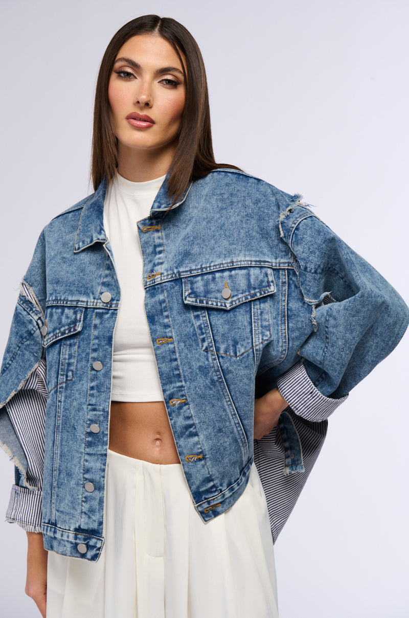 HYBRID OVERSIZED DENIM JACKET – AKIRA