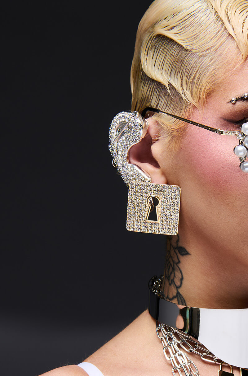 Front View I Am The Key Earring