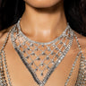 Front View I Like What I See Rhinestone Handkerchief Choker