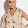 Front View I Spy Crop Trench With Tulle Arms