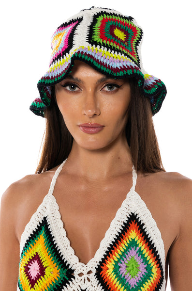 I WANNA RUN AWAY CROCHET BUCKET HAT – AKIRA