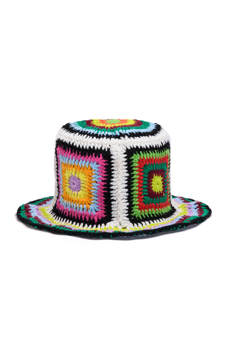 Side View I Wanna Run Away Crochet Bucket Hat