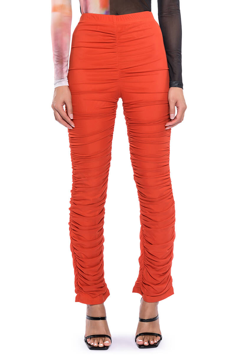 Front View I Win Again Stacked Wide Leg Leggings