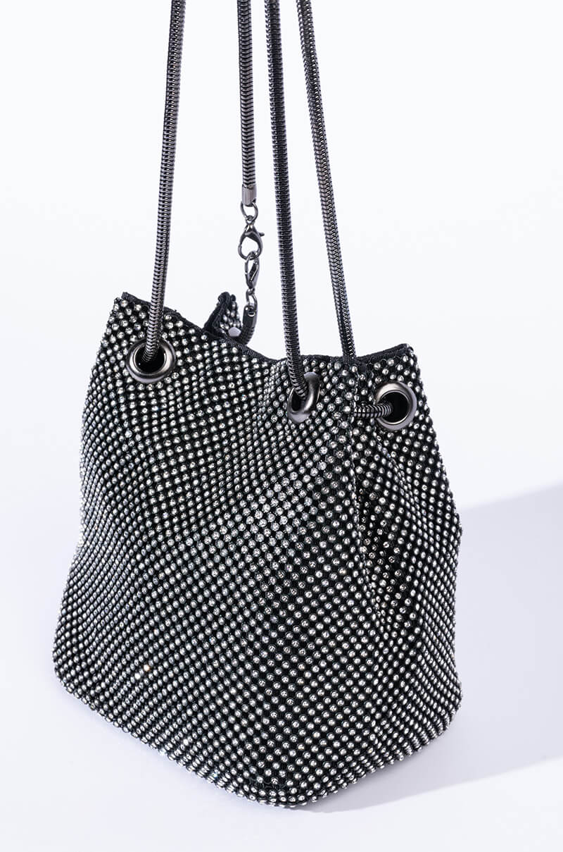 Detail View Icy Wifey Rhinestone Bucket Bag