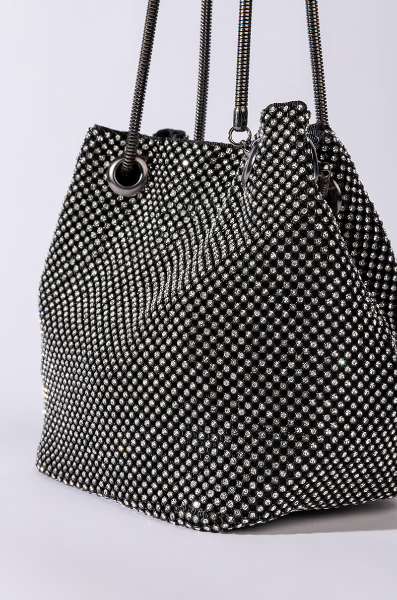 Detail View Icy Wifey Rhinestone Bucket Bag