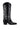 Side View Iggy Metallic Western Style Below The Knee Boot In Blackwhite