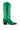 Side View Iggy Metallic Western Style Below The Knee Boot In Green