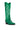 Back View Iggy Metallic Western Style Below The Knee Boot In Green