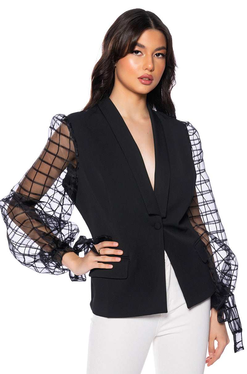 I'LL BE HERE SHEER ARM BLAZER view 0