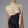 Front View Im Different Asymmetrical Turtleneck Sweater