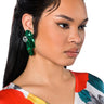 Front View Im Jaded Acrylic Drop Earrings