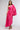 Front View Im That Girl Satin Midi Dress In Neon Pink