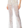 Front View Impress Me Iridescent Wide Leg Sequin Pant