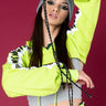 Front View In All Seriousness Cropped Lace Up Hoodie