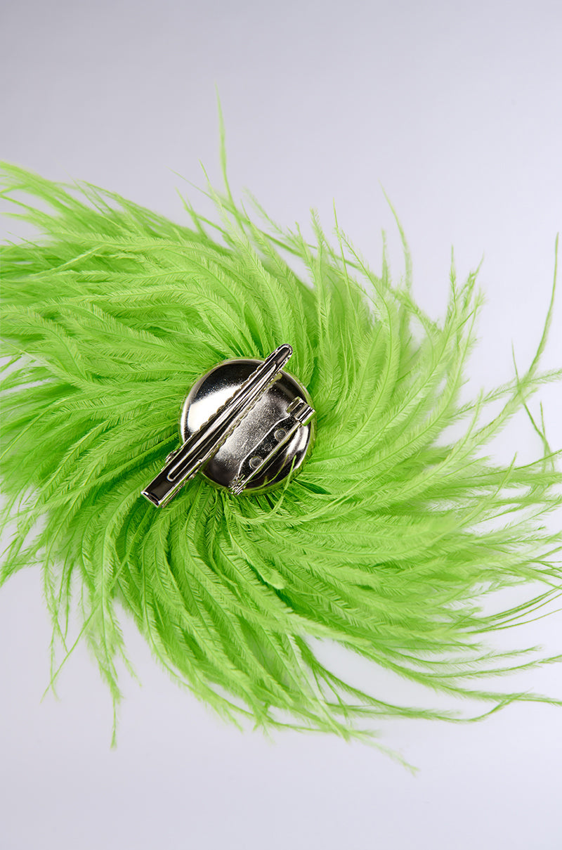 Detail View In Bloom Feather Brooch 2