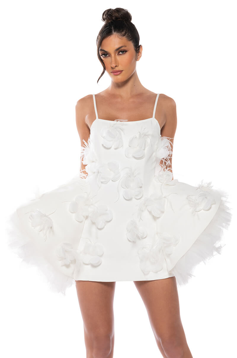 IN BLOOM FLARED MINI DRESS view 0