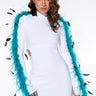 Front View In It To Win Real Feather Bandage Dress