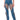 Front View In Love With The Devil Cutout Straight Leg Jeans In Blue