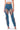 Front View In Love With The Devil Cutout Straight Leg Jeans In Blue