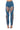 Back View In Love With The Devil Cutout Straight Leg Jeans In Blue