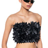 Front View In My Garden 3d Flower Corset Top