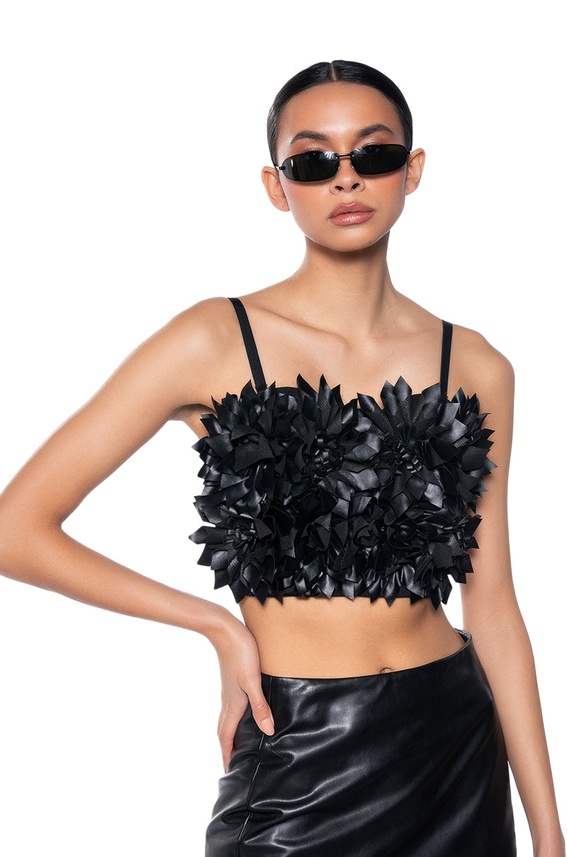 Side View In My Garden 3d Flower Corset Top