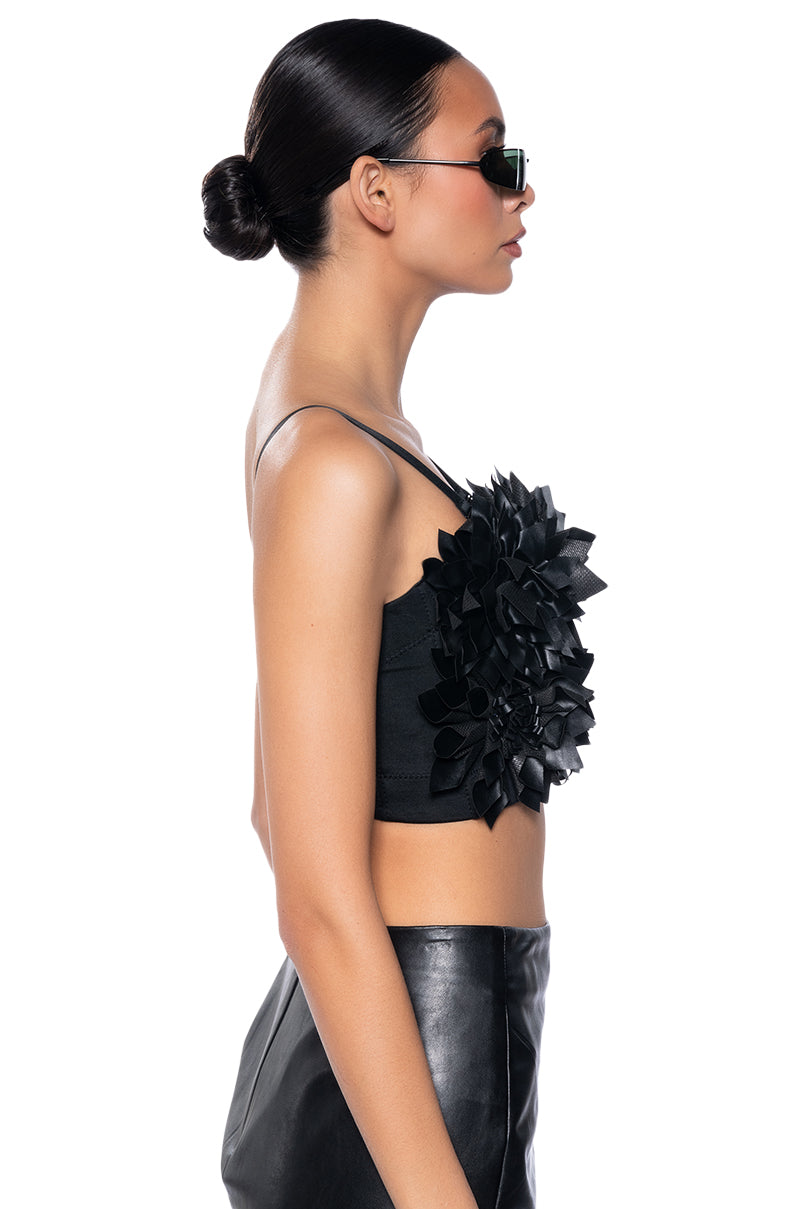 Detail View In My Garden 3d Flower Corset Top