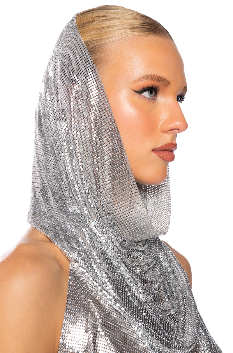 Extra View In My Mind High Shine Hooded Chainmail Top 10