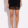 Front View In My Own Lane Cross Front Mini Skirt