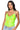 Front View In My Prime Sleeveless Sequin Top In Lime