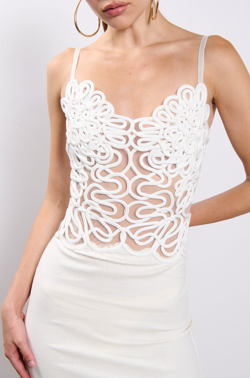 IN THE DETAILS LINEN MIDI DRESS AKIRA IN THE DETAILS LINEN MIDI DRESS AKIRA