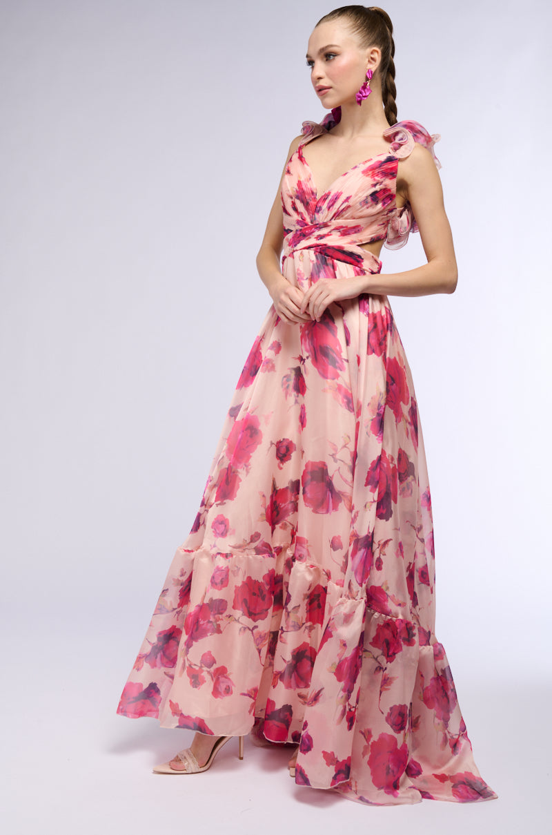 Front View In The Garden Maxi Dress