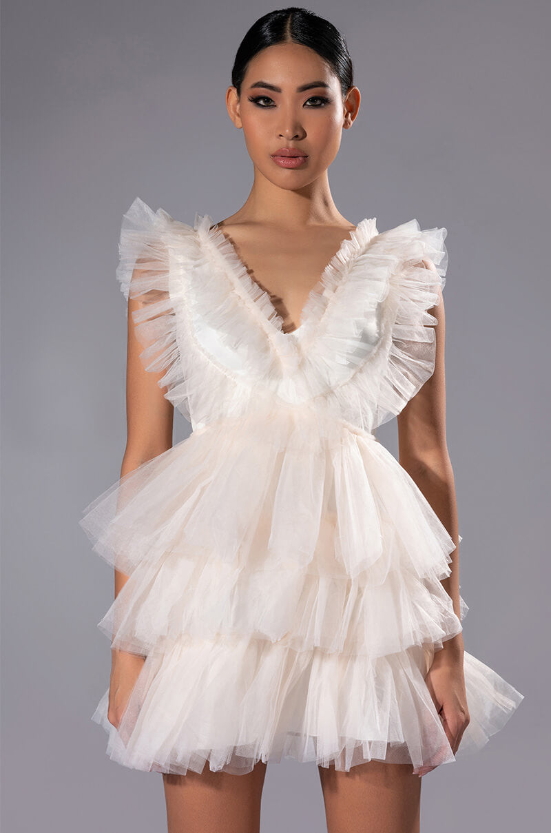 IN THE GARDEN TULLE MINI DRESS AKIRA IN THE GARDEN TULLE MINI DRESS AKIRA