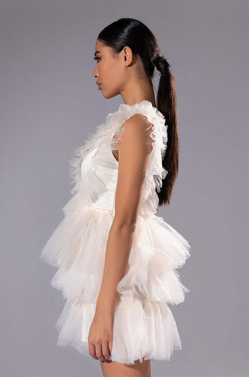 IN THE GARDEN TULLE MINI DRESS AKIRA IN THE GARDEN TULLE MINI DRESS AKIRA