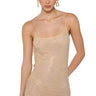 Front View In The Nude Rhinestone Backless Mini Dress