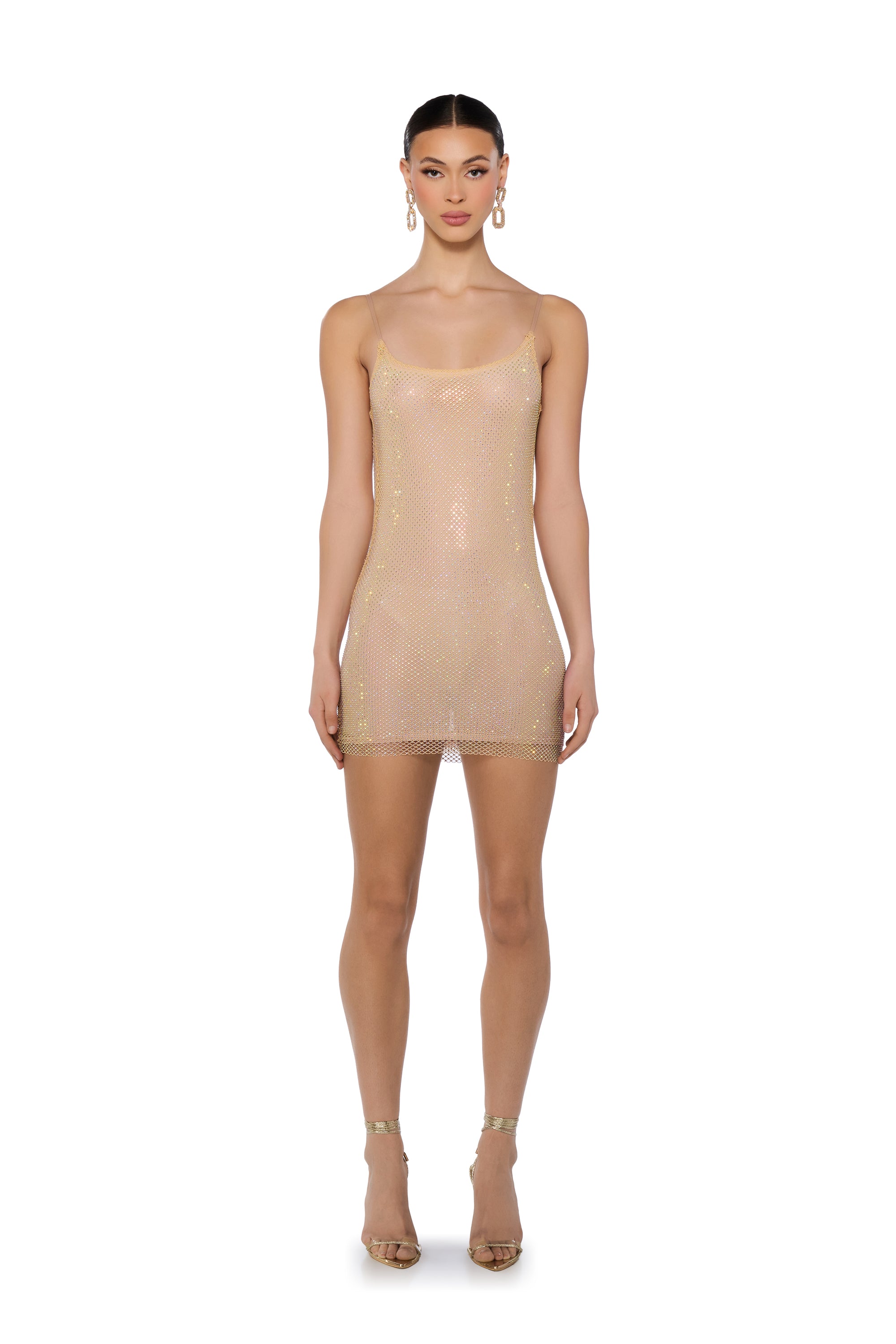 IN THE NUDE RHINESTONE BACKLESS MINI DRESS AKIRA IN THE NUDE RHINESTONE BACKLESS MINI DRESS AKIRA