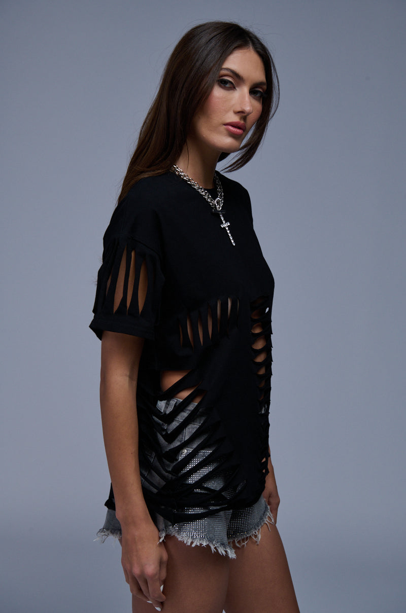 Detail View In Your Face Cutout Tee