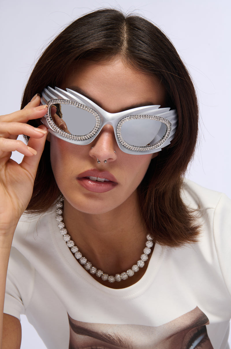 IN YOUR FUTURE SUNGLASSES IN SILVER view 0