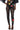 Front View Inked Sequin Applique Mesh Legging