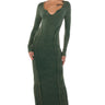 Front View Inspire You Fitted Mineral Wash Midi Dress