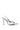 Side View Interlocking Embellished Denim Slingback Stiletto Pump In White