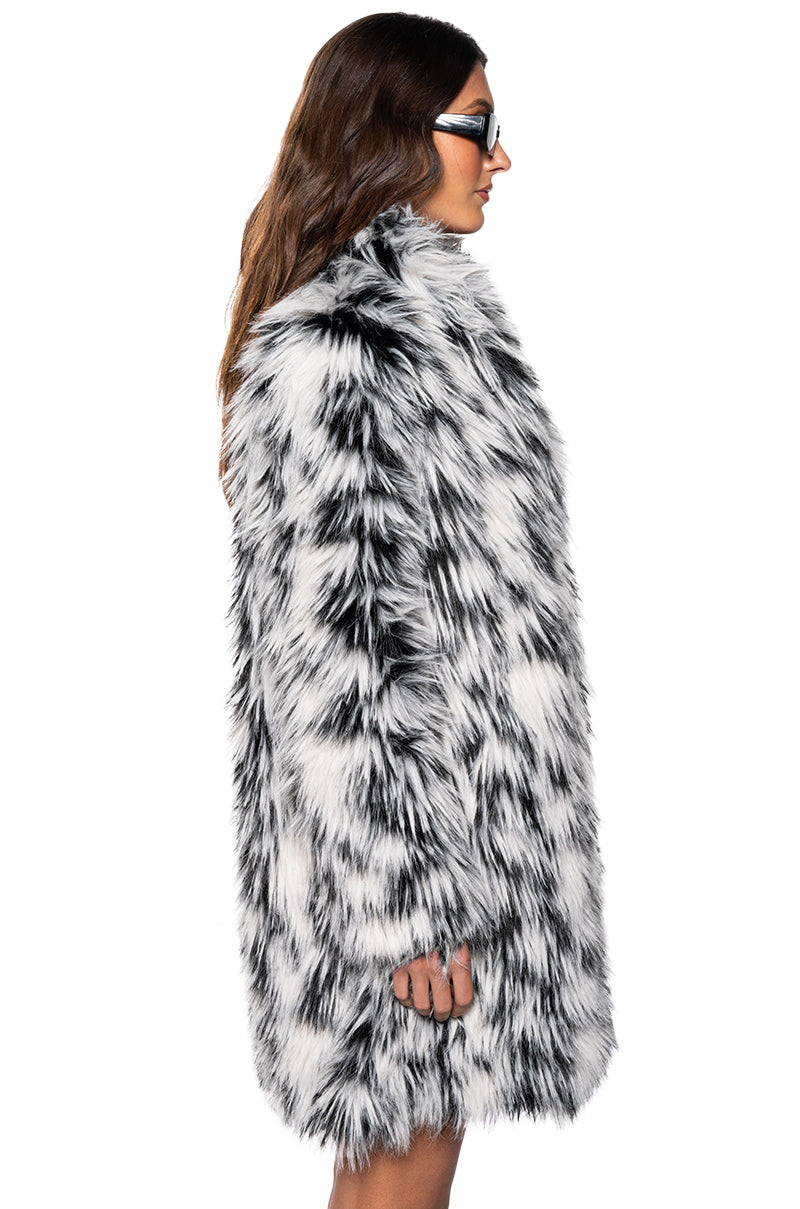 Extra View Interstellar Shaggy Faux Fur Coat