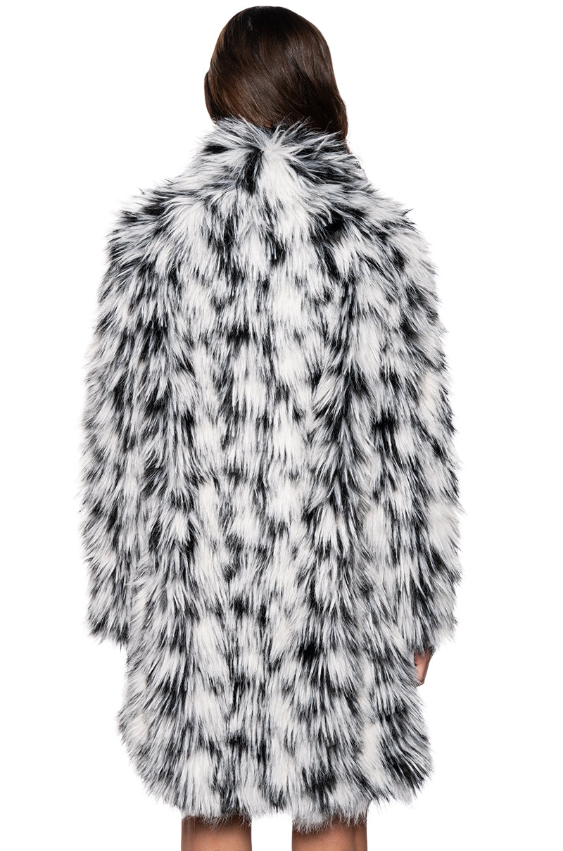 Extra View Interstellar Shaggy Faux Fur Coat