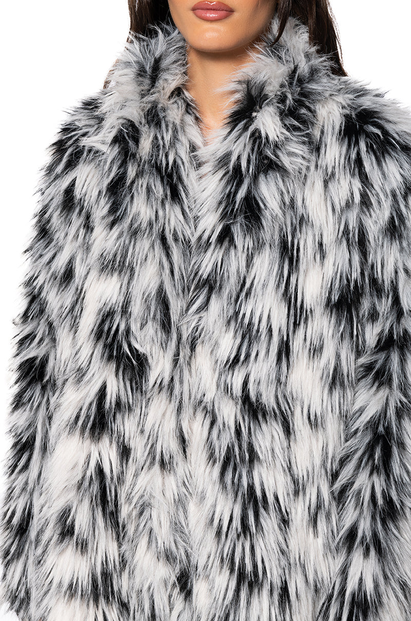 Extra View Interstellar Shaggy Faux Fur Coat