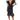 Front View Into The Night Black Ruffle Bandage Dress